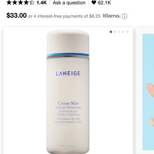 Cream Skin Toner and Moisturizer